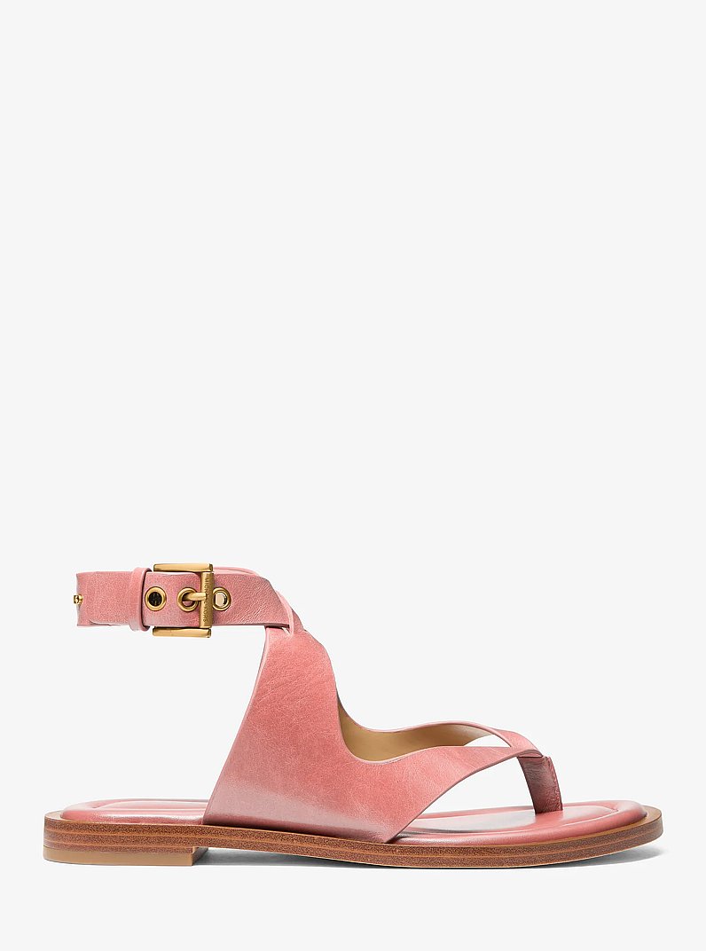 Sandalia Irene de piel con tira en T in PRIMROSE | Michael Kors