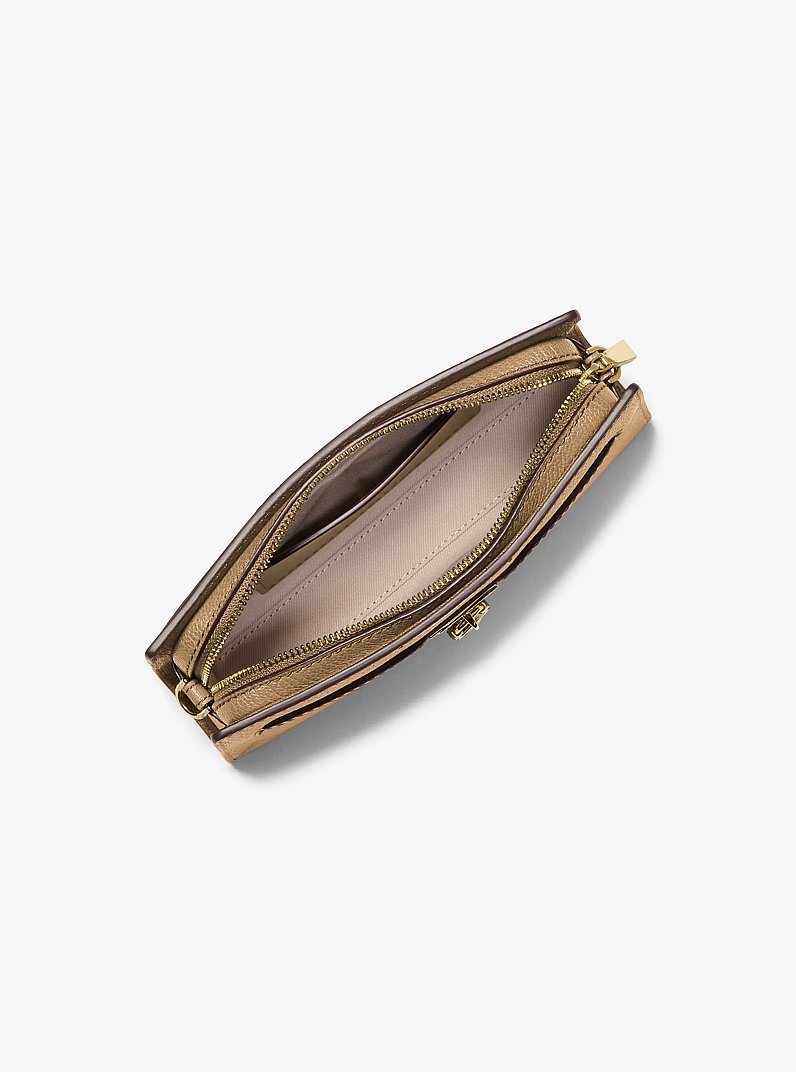 Hamilton Moderne Extra-Small Leather Convertible Crossbody Bag in HUSK | Michael Kors