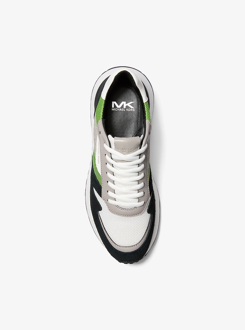 Dax Mixed-Media Trainer in JUNGLE | Michael Kors