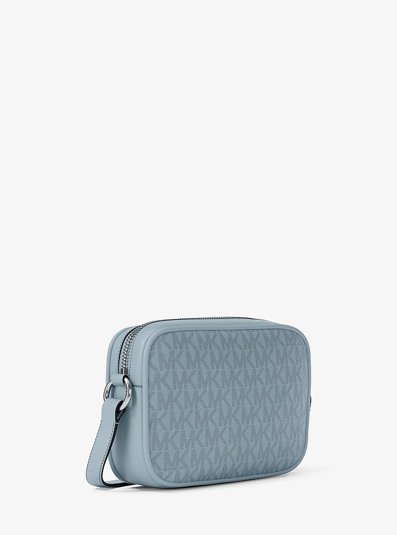 Jet Set Travel Small Signature Logo Camera Crossbody Bag in PALE OCEAN | Michael Kors