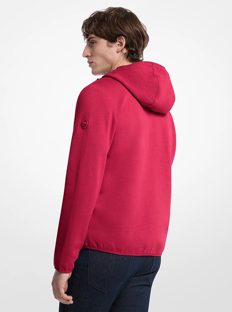 Galway Quilted Mixed-Media Jacket in DK RASPBERRY | Michael Kors