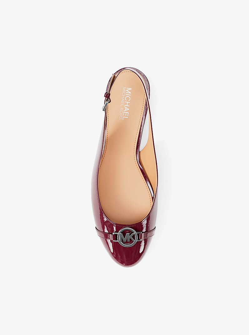 Chaussure plate &agrave; bride arri&egrave;re Dori vernie in BORDEAUX | Michael Kors