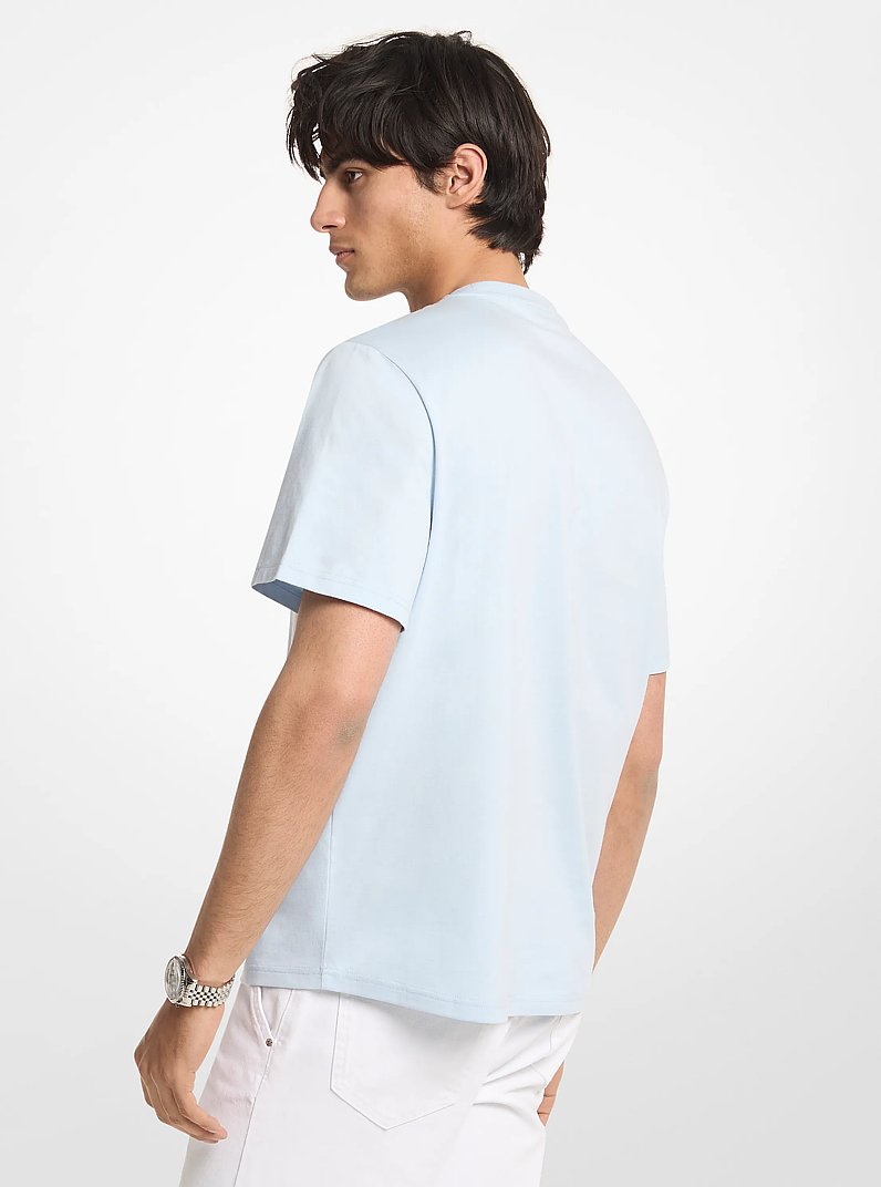 Logo Cotton Jersey T-Shirt in PASTEL BLUE | Michael Kors