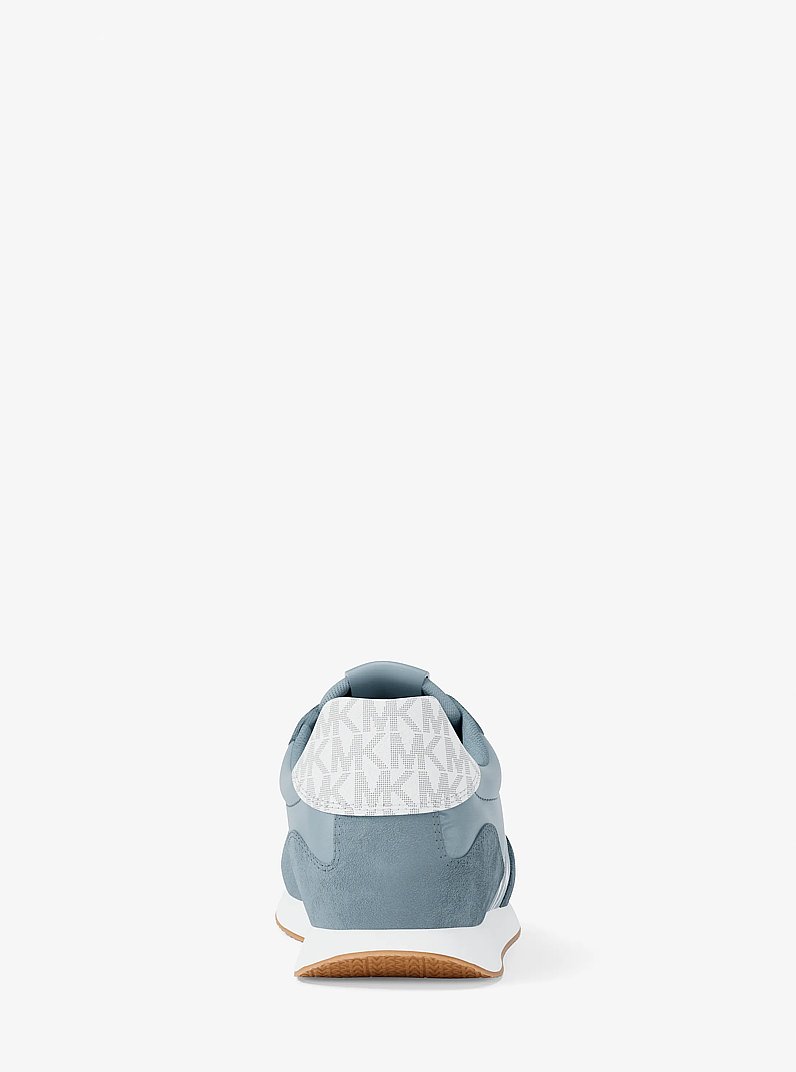 Essex Mixed-Media Trainer in PALE OCEAN | Michael Kors