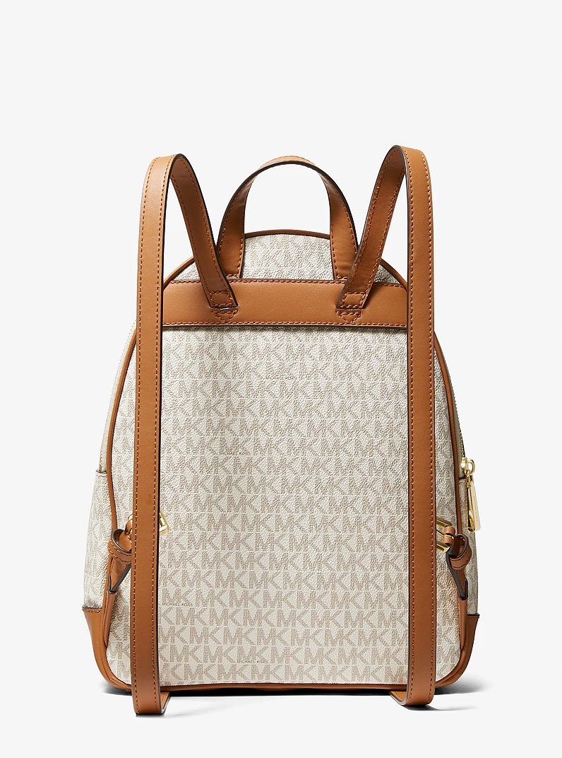 Brooklyn Medium Logo Backpack in VANILLA/ACORN | Michael Kors