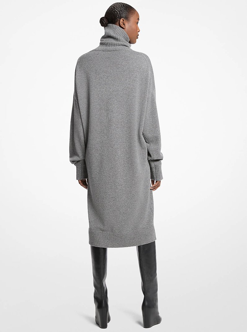 Vestido de cuello alto de cachemira in GRIS MEDIO | Michael Kors