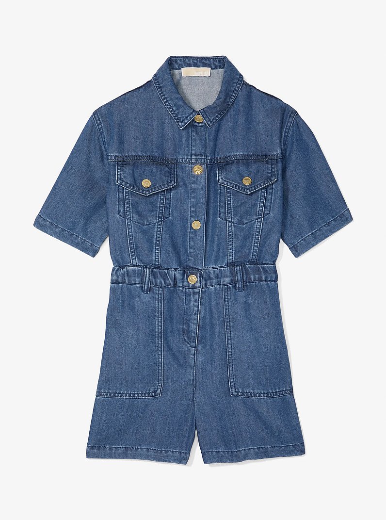 Denim Romper in DENIM | Michael Kors