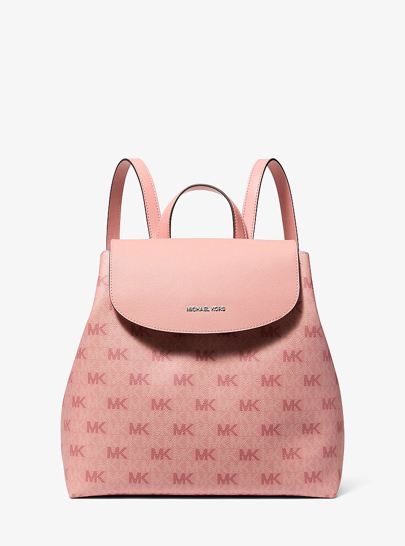 Maya Medium Signature Logo Backpack in SUNSET ROSE | Michael Kors