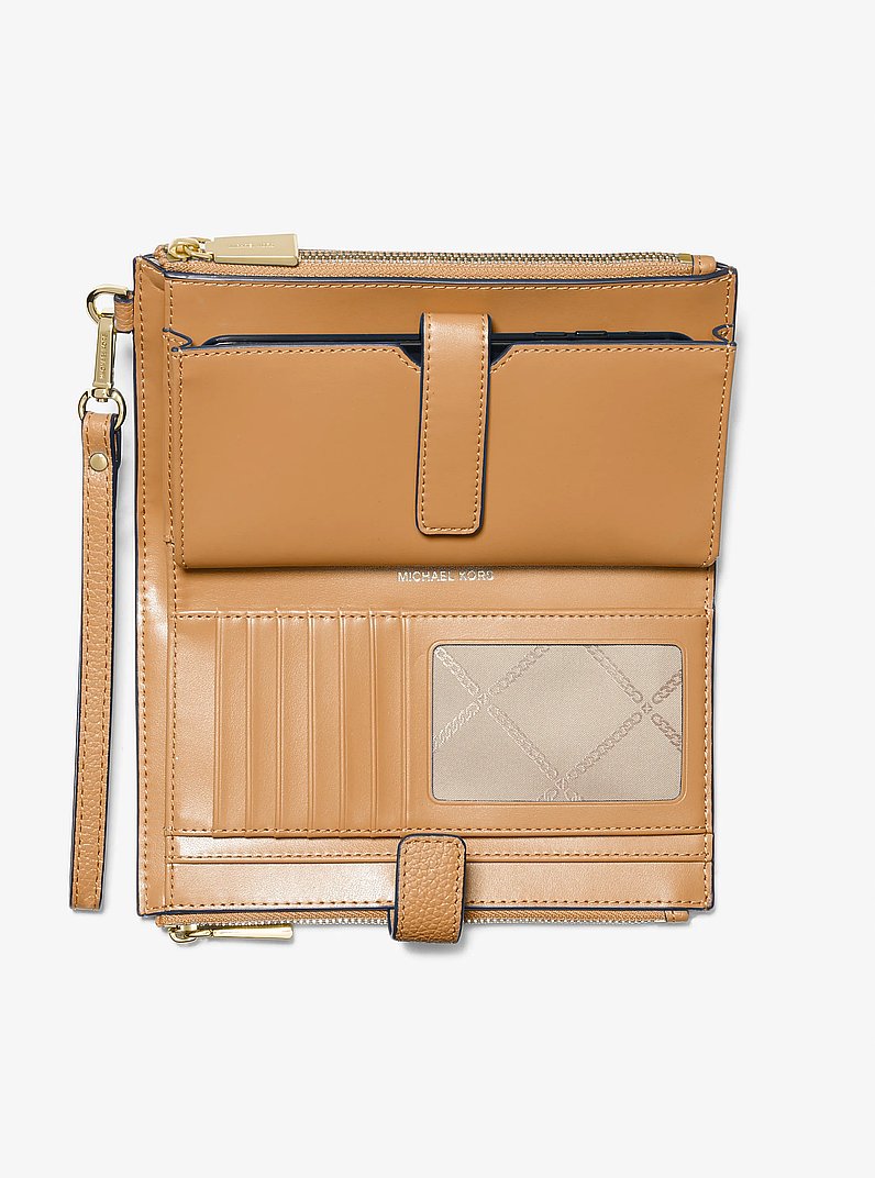 Adele Leather Smartphone Wallet in PALE PEANUT | Michael Kors