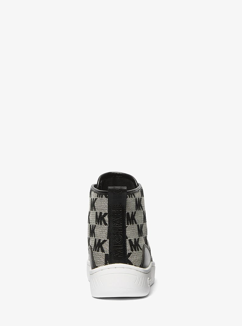 Zapatilla de corte alto Shea de jacquard con logotipo in NEGRO | Michael Kors