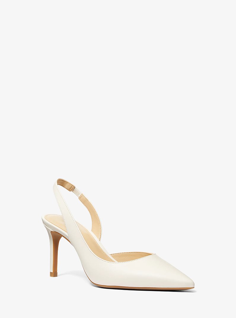 Alina Flex Leather Pump in LT CREAM | Michael Kors