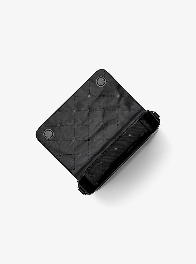 Hudson Mini Signature Logo Crossbody Bag With Airpod Case for Apple Airpods Pro&reg; in BLACK | Michael Kors