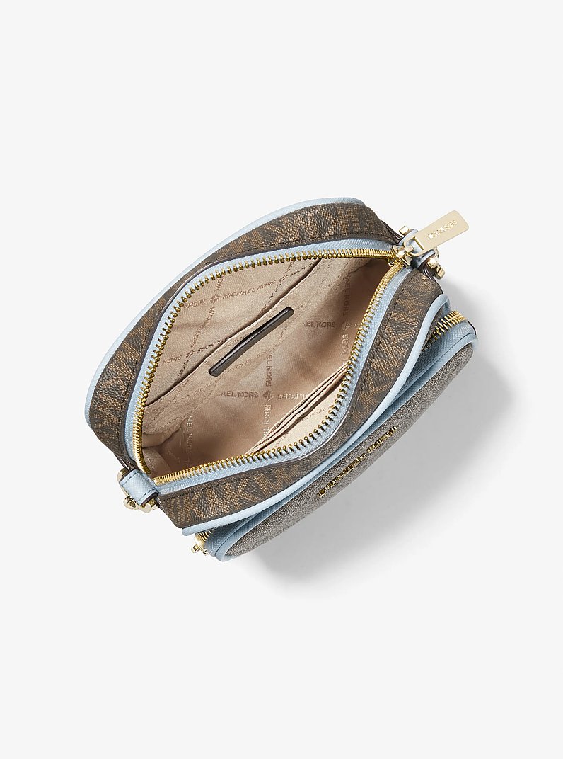 Jet Set Travel Medium Logo Crossbody Bag in PALE BLUE | Michael Kors