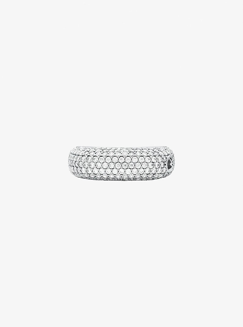 Pav&eacute; Square Ring in SILVER GLITZ | Michael Kors