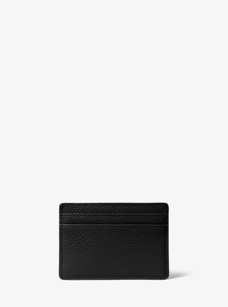 Tarjetero de piel granulada in NEGRO | Michael Kors
