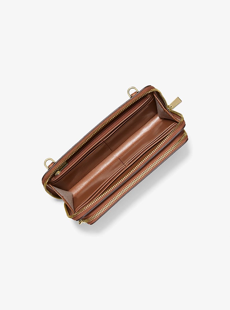 Wandelbare Umh&auml;ngetasche Jet Set Large aus gekrispeltem Leder in LUGGAGE | Michael Kors