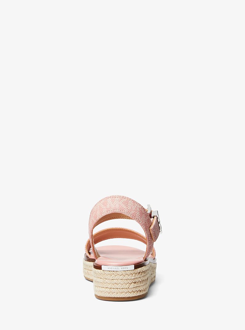 Richie Logo Platform Espadrille Sandal in PINK | Michael Kors
