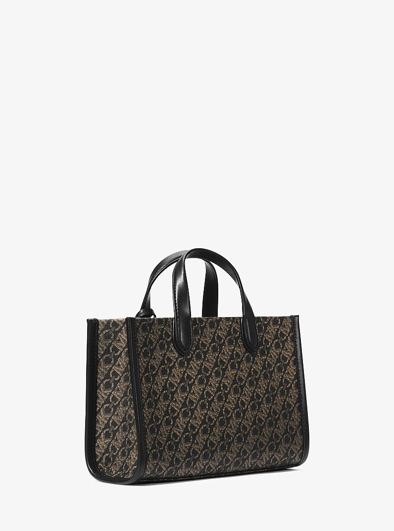 Borsa messenger piccola Gigi metallizzata con logo Empire