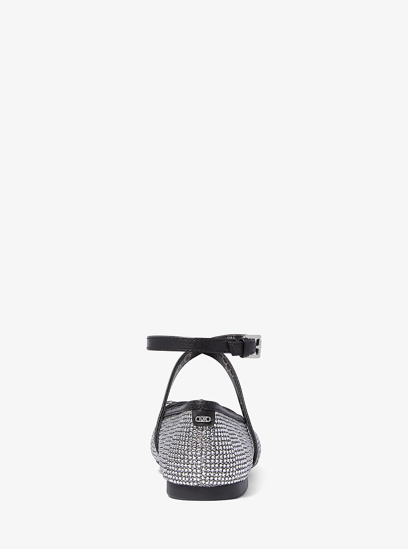 Collette Crystal Embellished Ballet Flat in BLACK | Michael Kors