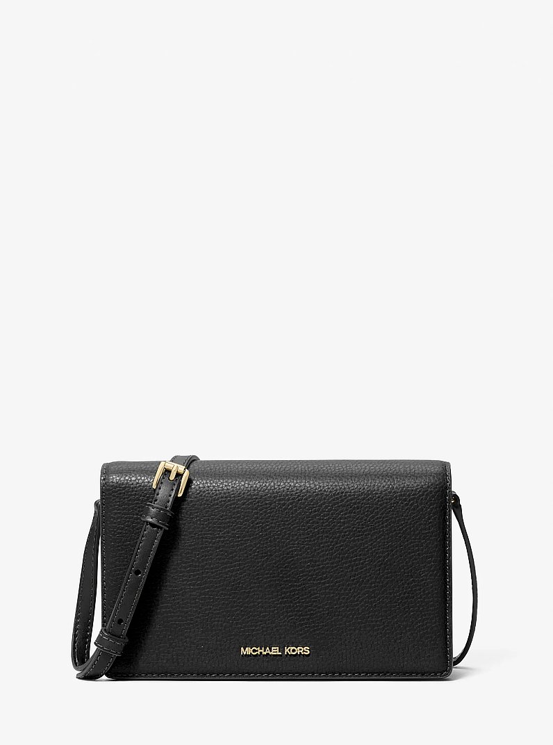 Borsa a tracolla Marlowe media in pelle in NERO | Michael Kors