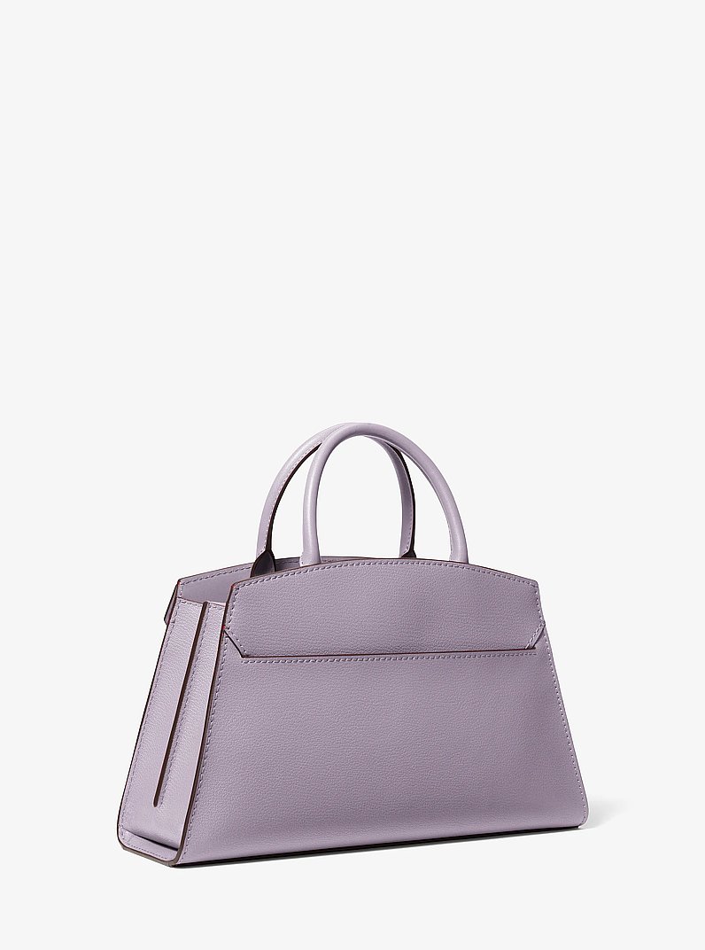 Greta Medium Leather Satchel in LILAC | Michael Kors