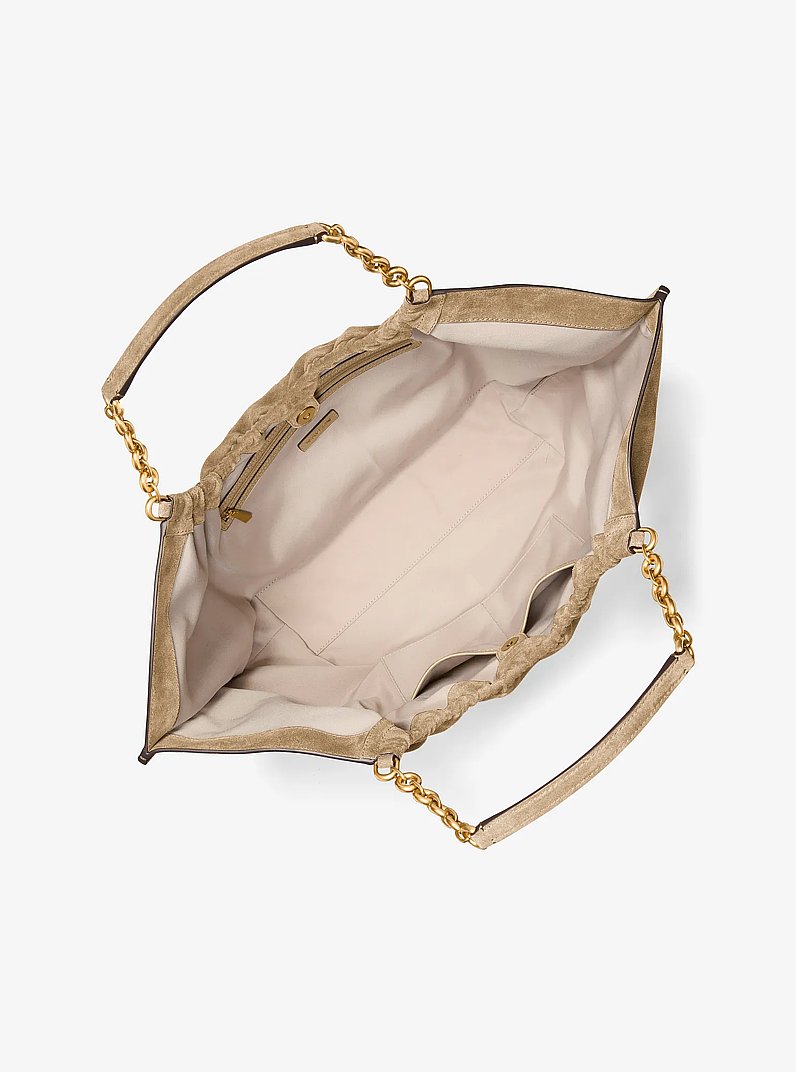 Indie Large Suede Tote Bag in KHAKI | Michael Kors