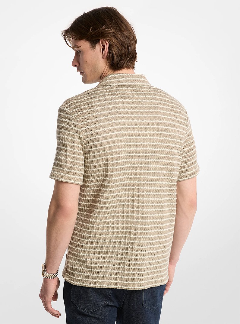Pointelle Stripe Shirt  in DUSTY SAGE | Michael Kors