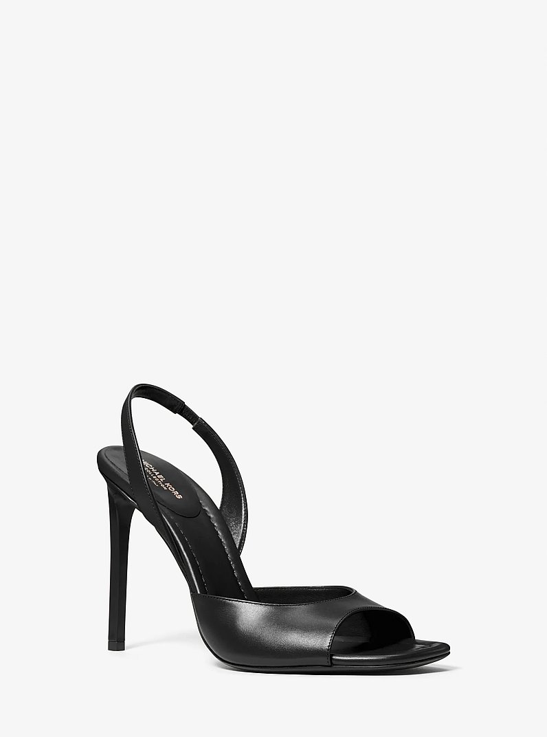 Marisa Leather Sandal in BLACK | Michael Kors