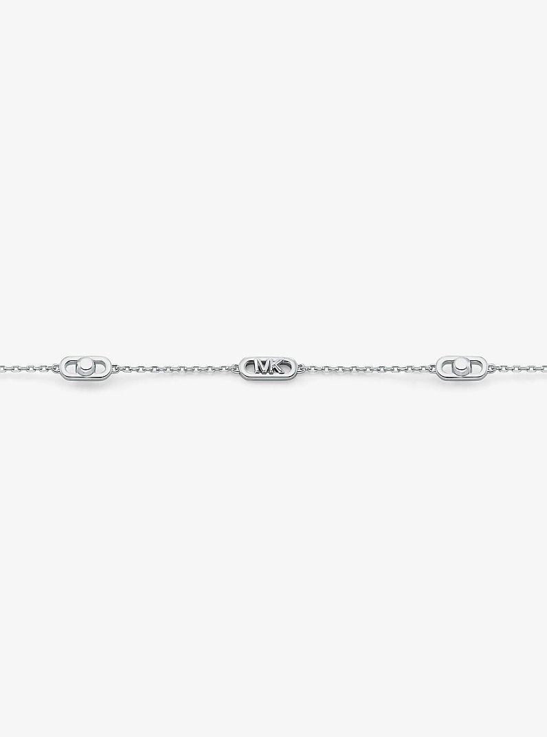 Petit collier &agrave; maillons Astor, en argent sterling plaqu&eacute; en m&eacute;tal pr&eacute;cieux in ARGENT | Michael Kors