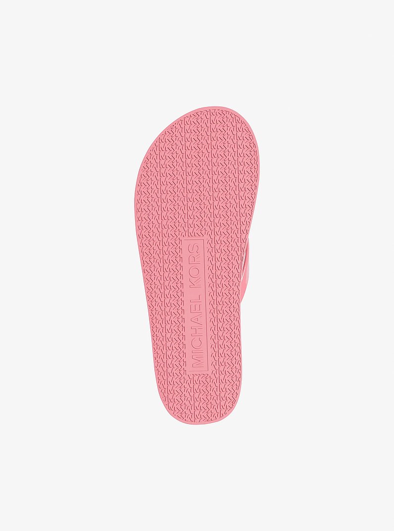 Bedford Printed Signature Logo Flip Flop in CARNATION | Michael Kors