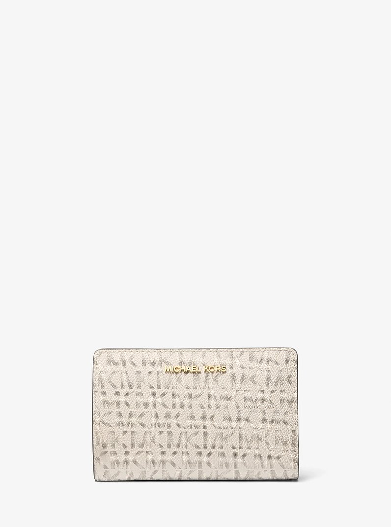 Empire Medium Signature Logo Wallet in VANILLA/ACORN | Michael Kors