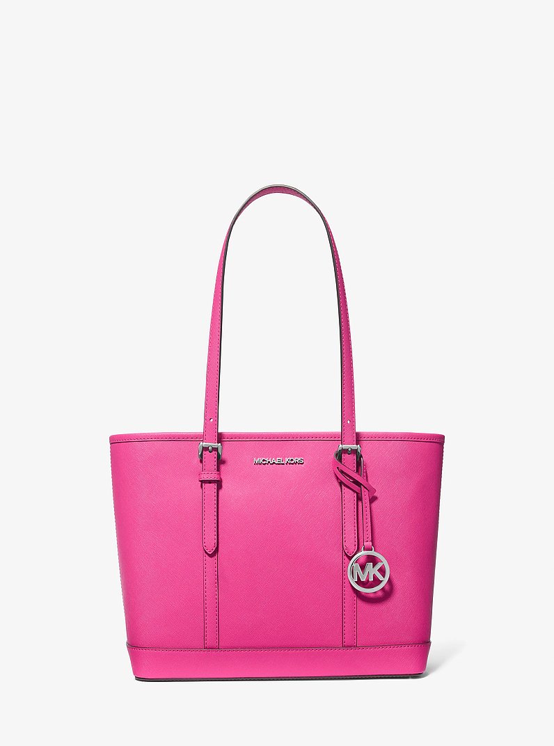 Shopper Jet Set Travel Small aus Saffianleder mit Rei&szlig;verschluss an der Oberseite