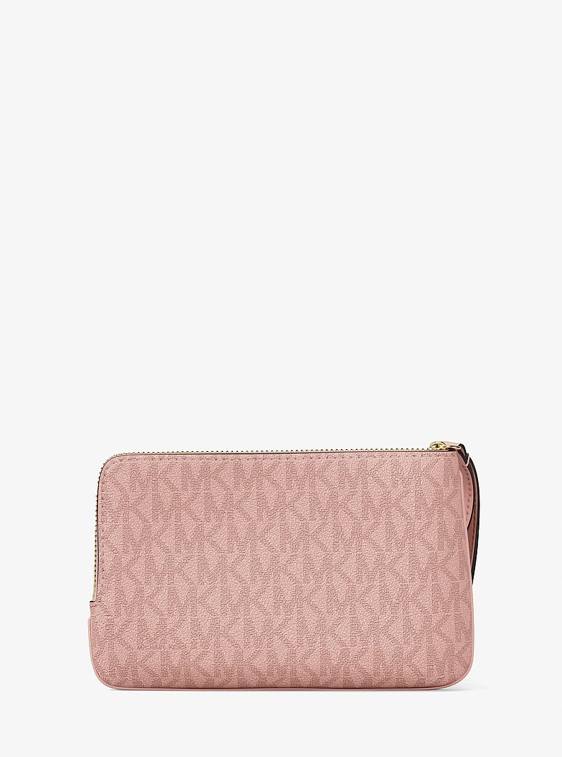 Jet Set Travel Small Signature Logo Wristlet in POWDER BLUSH | Michael Kors