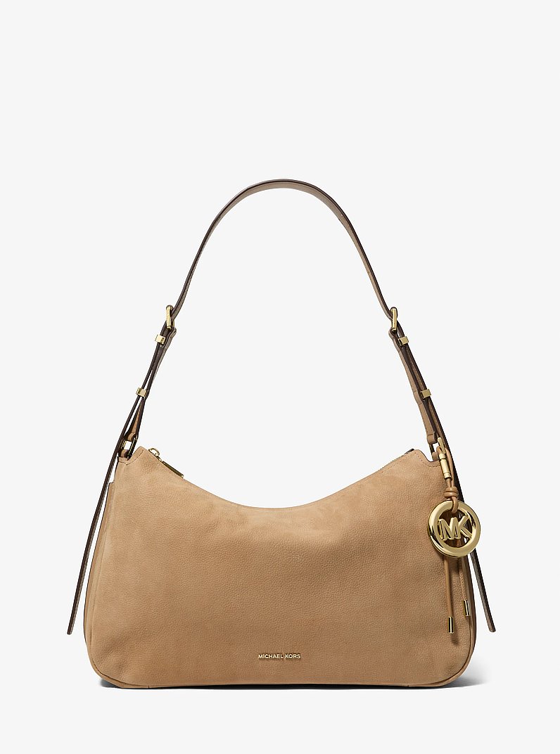 Sac &agrave; &eacute;paule Nolita de taille moyenne en cuir nubuck in BOGUE | Michael Kors