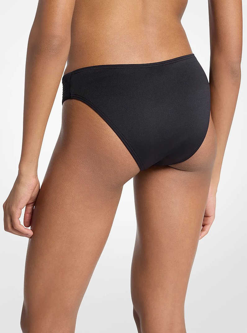 Bas de bikini orn&eacute; de strass in NOIR | Michael Kors