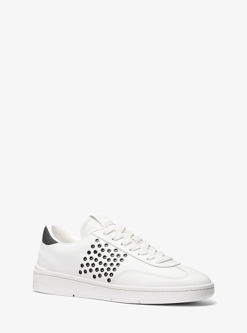 Wilton Grommeted Leather Sneaker in OPTIC WHITE | Michael Kors