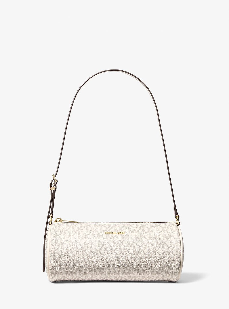 Ashton Small Signature Logo Barrel Pochette in LT CRM MULTI | Michael Kors