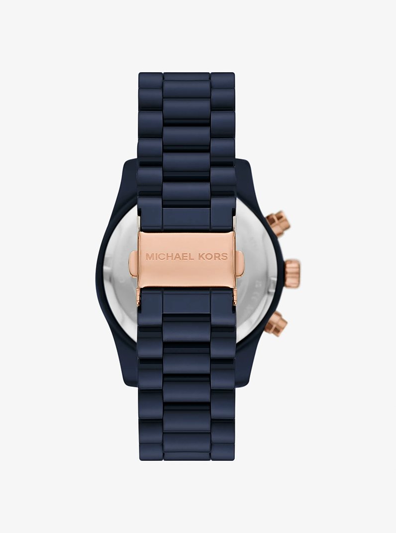 Lexington Pav&eacute; Blue-Tone Watch in NAVY | Michael Kors