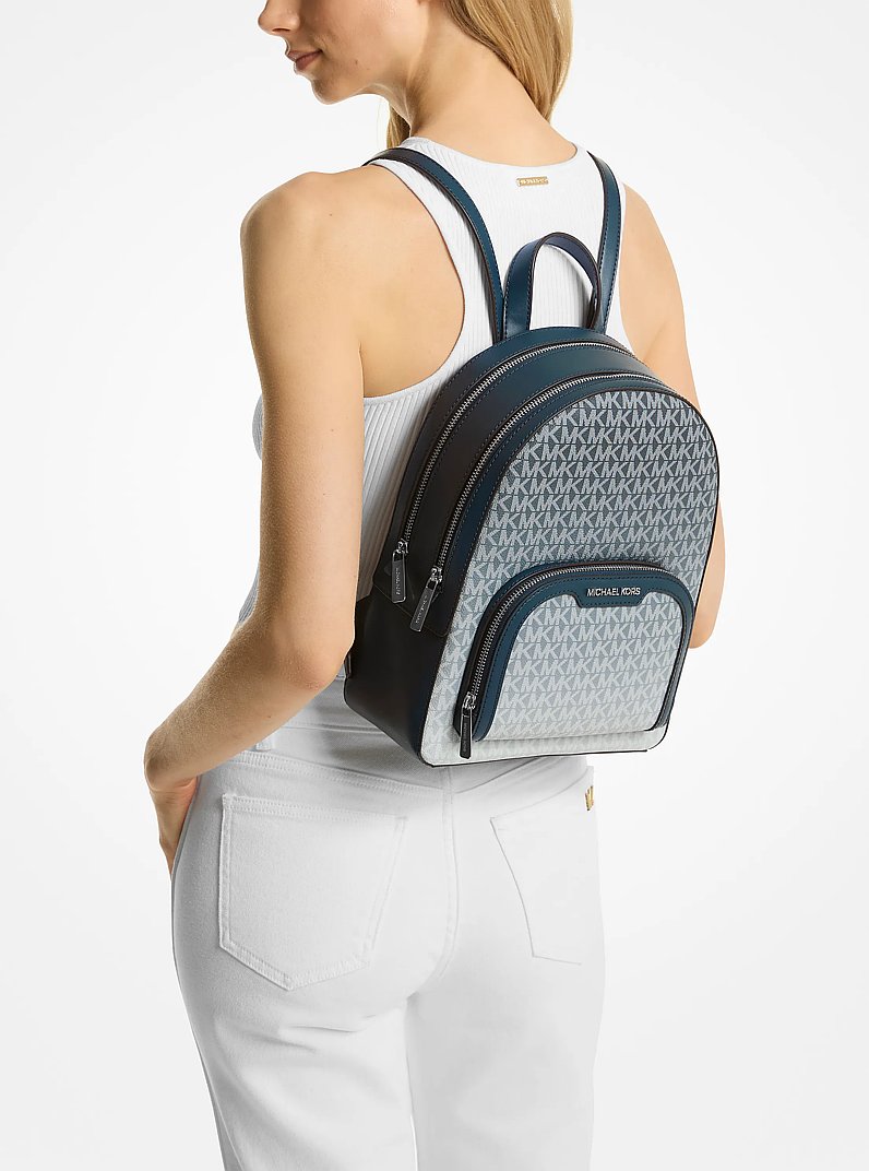 Jaycee Medium Ombré Signature Logo Backpack in NAVY - Sale