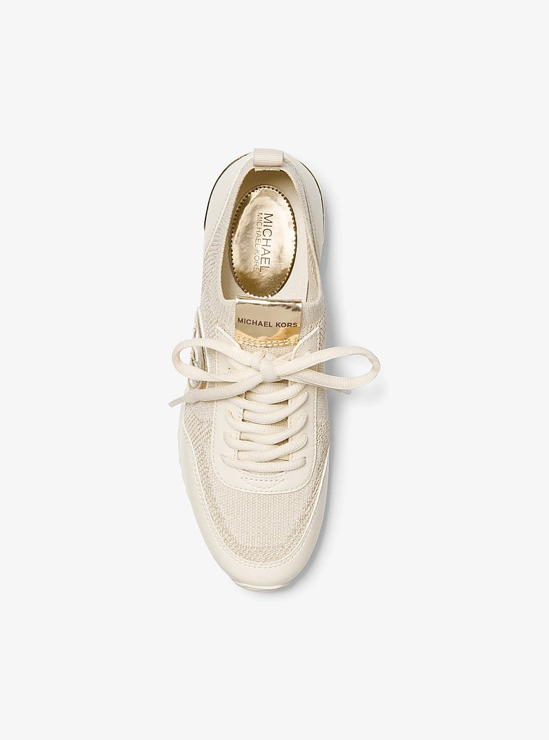 Zapatilla Jenkins de tejido el&aacute;stico metalizado in DORADO P&Aacute;LIDO | Michael Kors
