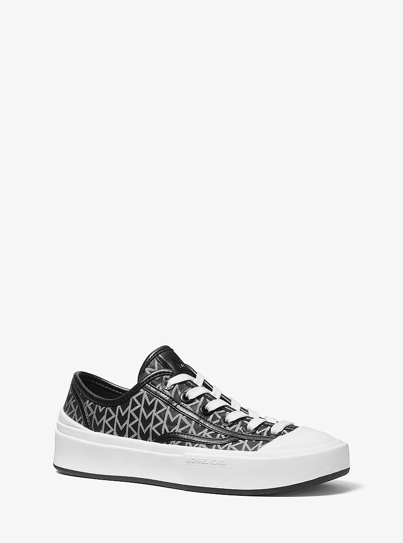 Sneaker Jude con logo jacquard MK2000 in NERO | Michael Kors
