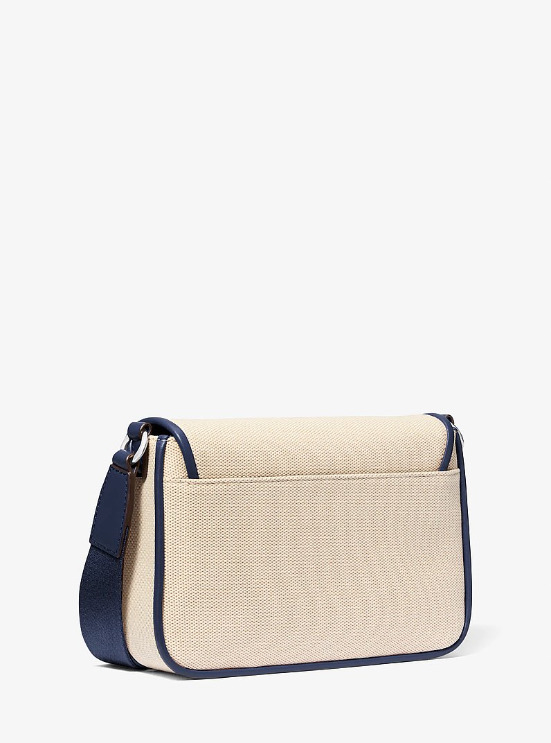 Bradshaw Medium Two-Tone Canvas Messenger Bag in NAVY | Michael Kors