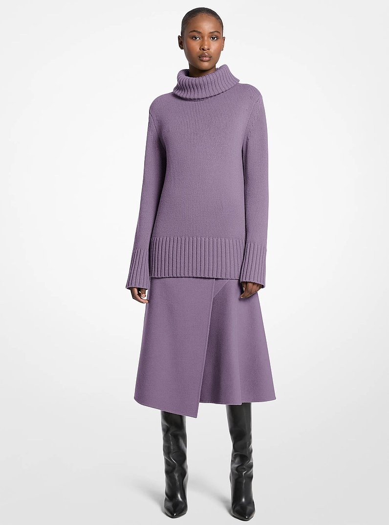Jersey de cuello alto de cachemir in IRIS | Michael Kors