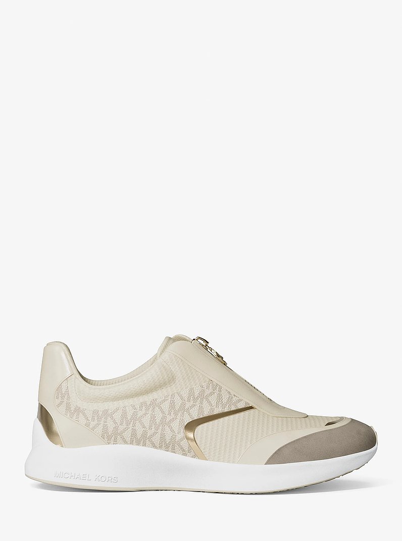Thea Mixed-Media Trainer in VANILLA | Michael Kors