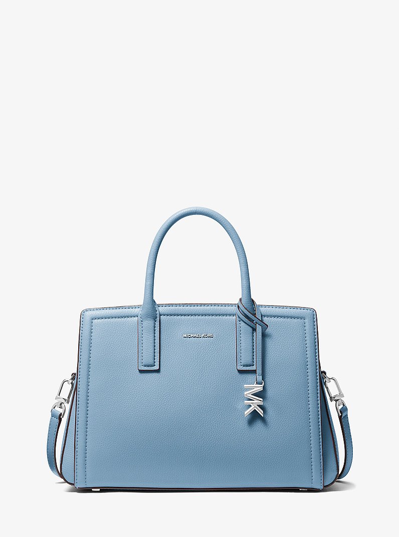 Laila Medium Leather Satchel in CHAMBRAY | Michael Kors