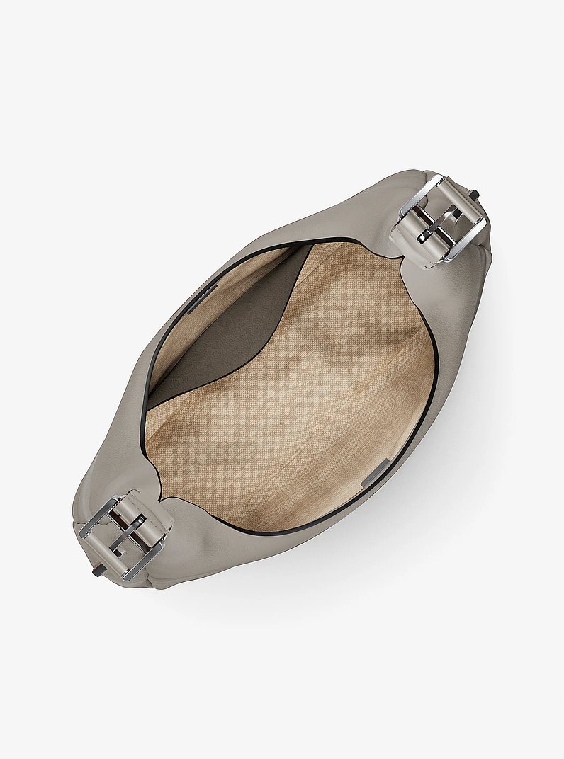 Bolso hobo de hombro Nolita grande de nobuck in GRIS PIEDRA | Michael Kors