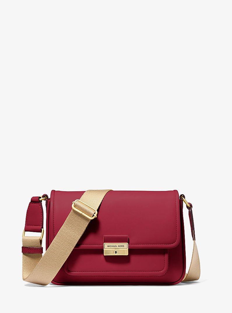 Bradshaw Medium Leather Messenger Bag in CHERRY | Michael Kors
