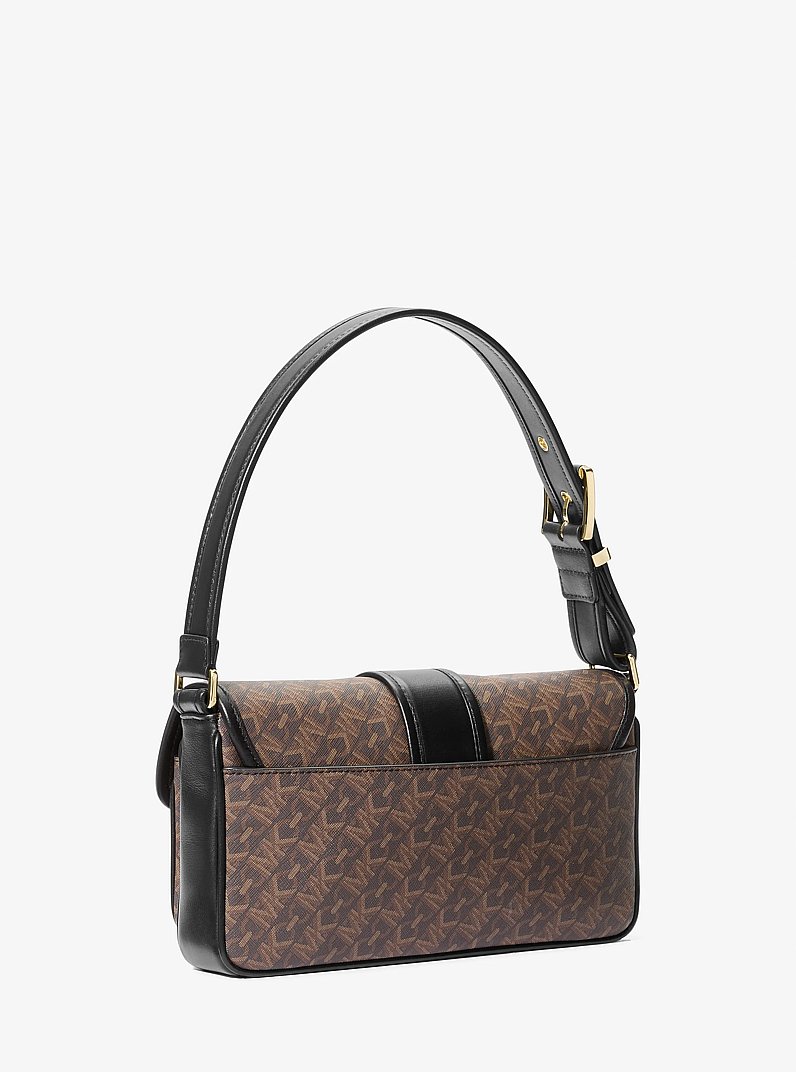 Colby Medium Empire Monogram Shoulder Bag in BROWN/BLK | Michael Kors