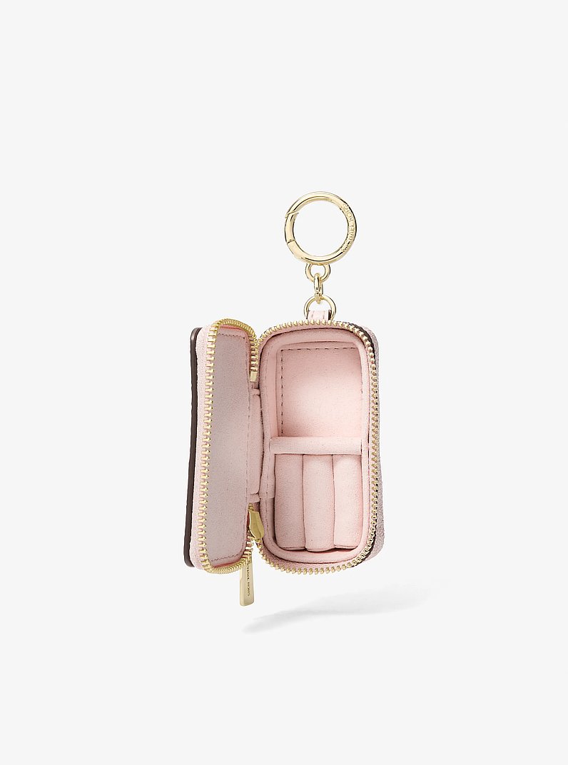 Jet Set Travel Signature Logo Bag Charm in POWDER BLUSH | Michael Kors