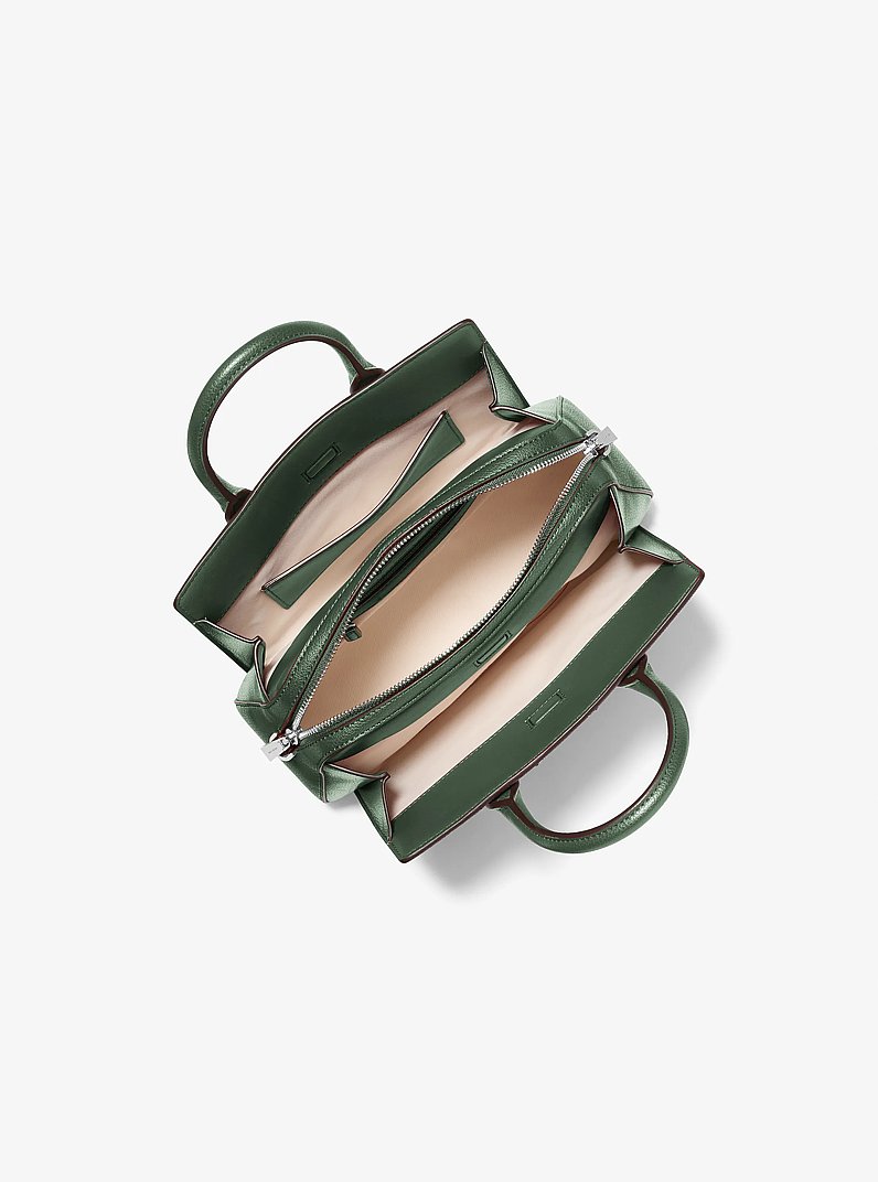 Petit sac &agrave; main Laila en cuir &agrave; logo Signature